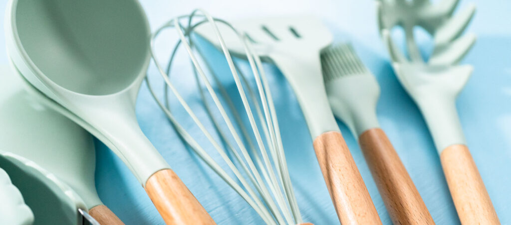 Cooking utensils in kitchen showing ways to properly prepare nutritious food while taking GLP-1 medications like Ozempic, Wegovy, Mounjaro, Saxenda, Zepbound, Trulicity, and more