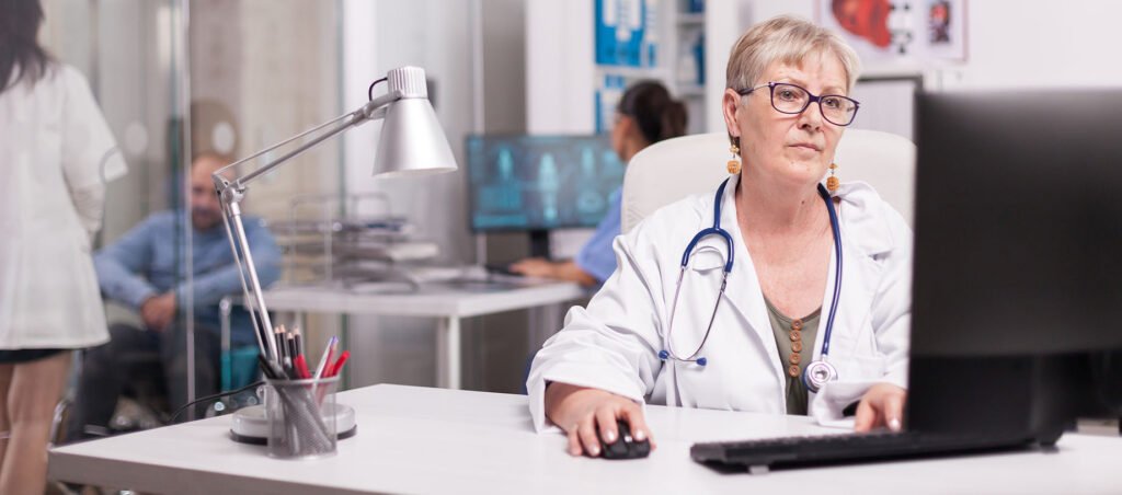 Medical provider uses technology to track obesity medicine patient engagement from a computer in her office