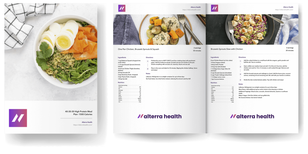 Alterra Health - High Protein Meal Plan