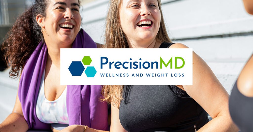 Ladies resting after exercise outdoors while on a weight management journey with GLP-1 medications.