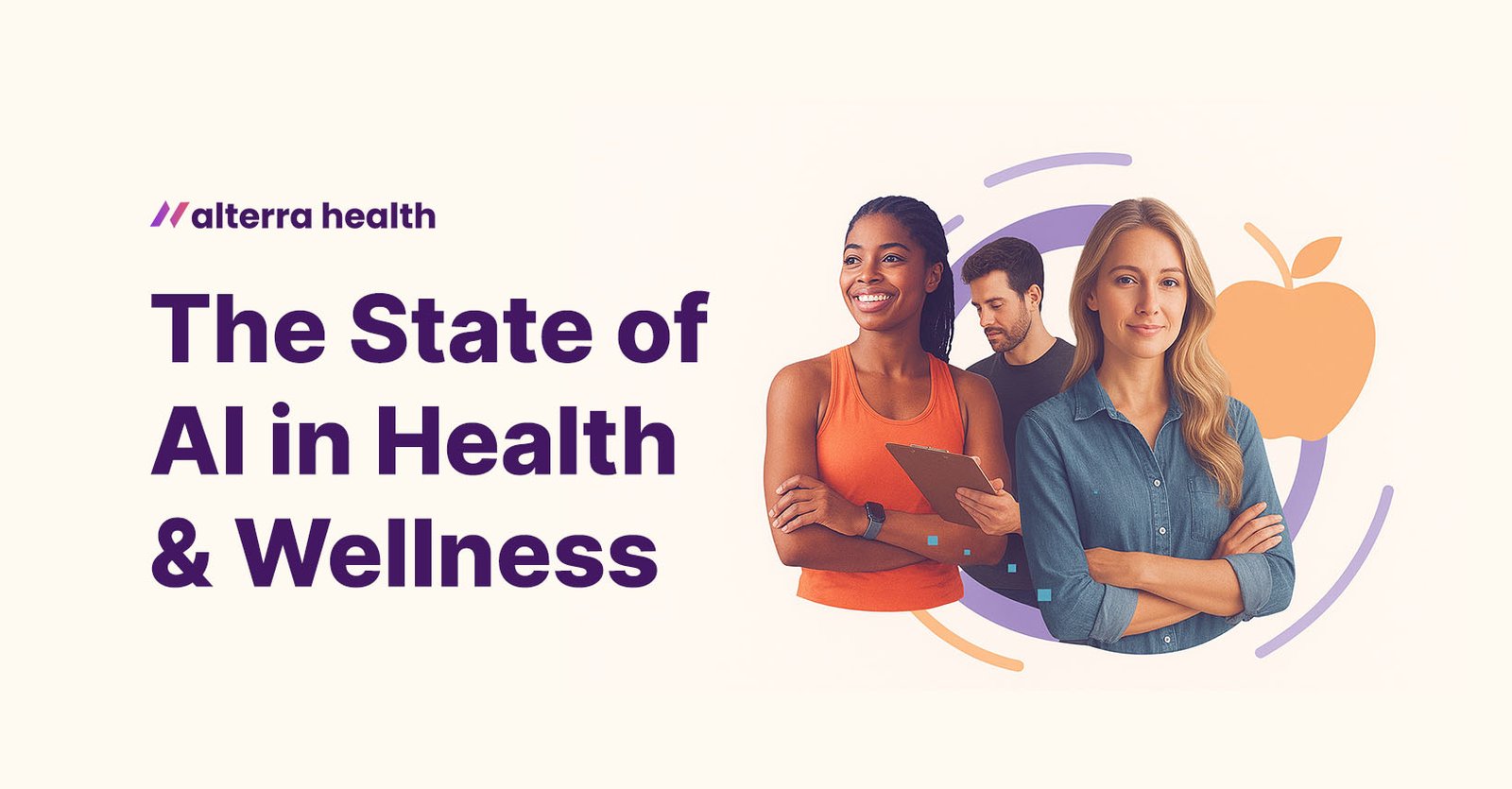 Cover image showing wellness professionals and AI elements, symbolizing AI’s role in health and wellness industry growth.